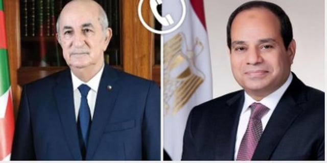 الرئيس المصري يبحث الاوضاع الاقليمية مع نظيره الجزائري