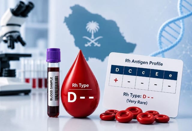 فريق طبي سعودي يتعرف لأول مرة على النمط الدموي النادر (– – D) من نظام Rh
