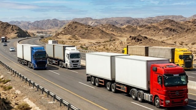 لأول مرة.. خدمة تصاريح النقل تنظم سير الشاحنات ذات المقطورات المزدوجة وفق اشتراطات تعزز السلامة على الطرق
