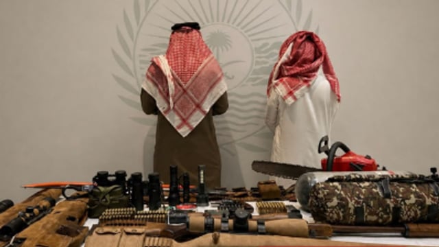 ضبط مخالفين للشروع في الصيد دون ترخيص بمحمية الإمام فيصل بن تركي الملكية