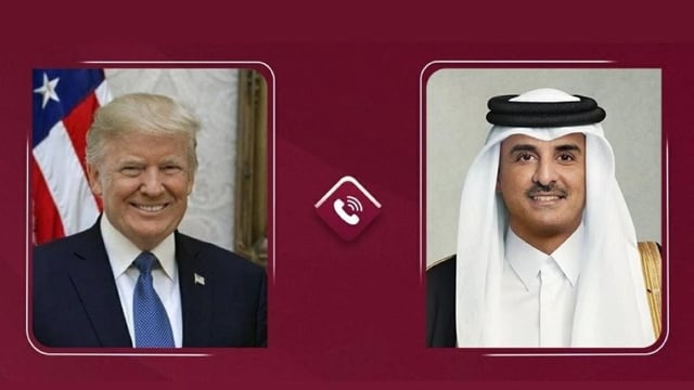 اتصال بين أمير قطر وترامب لبحث جهود التهدئة بين أمريكا وإيران