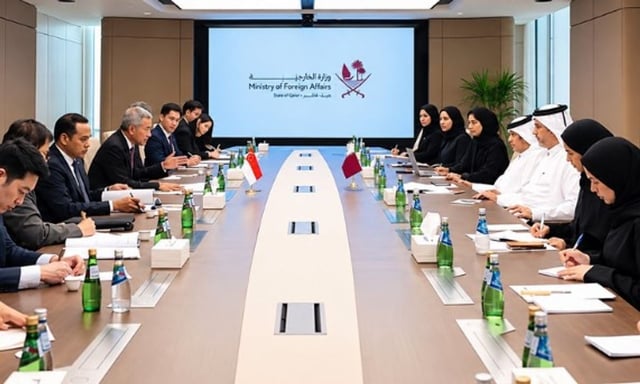 قطر وسنغافورة تشددان على استعادة أمن الملاحة في الشرق الأوسط