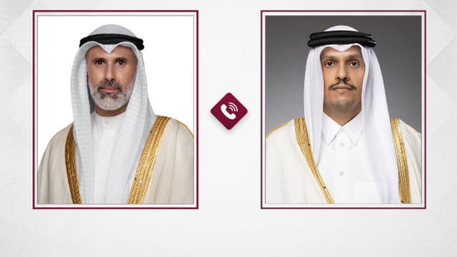 رئيس الوزراء القطري يبحث مع وزير الخارجية الكويتي علاقات التعاون
