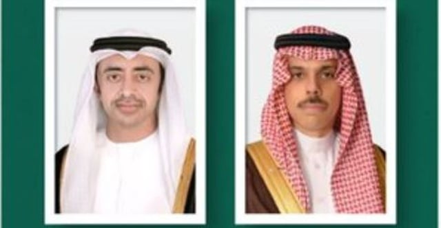خلال اتصال مع بن فرحان.. وزير الخارجية الإماراتي يؤكد تضامن بلاده الكامل مع المملكة في مواجهة الاعتداءات الحوثية