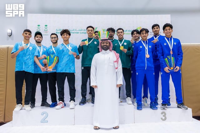 الاتفاق يحقق لقب الدوري الممتاز للريشة الطائرة للشباب بعد فوزه على القارة
