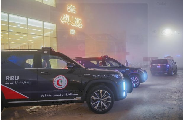 الهلال الأحمر بالباحة يرفع جاهزيته لمواجهة الأمطار  والتقلبات الجوية
